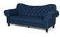 Μπλε ναυτικός ξύλινος καναπές 3 σχηματισμένος τούφες Seater καναπές 2300*850*850mm δωματίου ξενοδοχείου πλαισίων