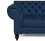 Μπλε ναυτικός ξύλινος καναπές 3 σχηματισμένος τούφες Seater καναπές 2300*850*850mm δωματίου ξενοδοχείου πλαισίων