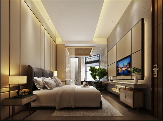 Επικυρωμένο SGS Headboard 1800*2000mm διπλών κρεβατιών συνόλων επίπλων κρεβατοκάμαρων ξενοδοχείων